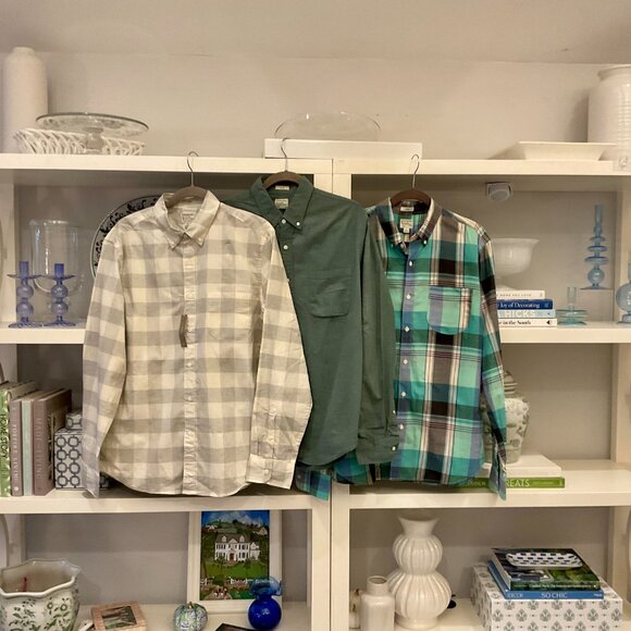 3 Men’s J CREW Button-down Shirts, NWT & Like New, Size Large (Slim) - Picture 3 of 10
